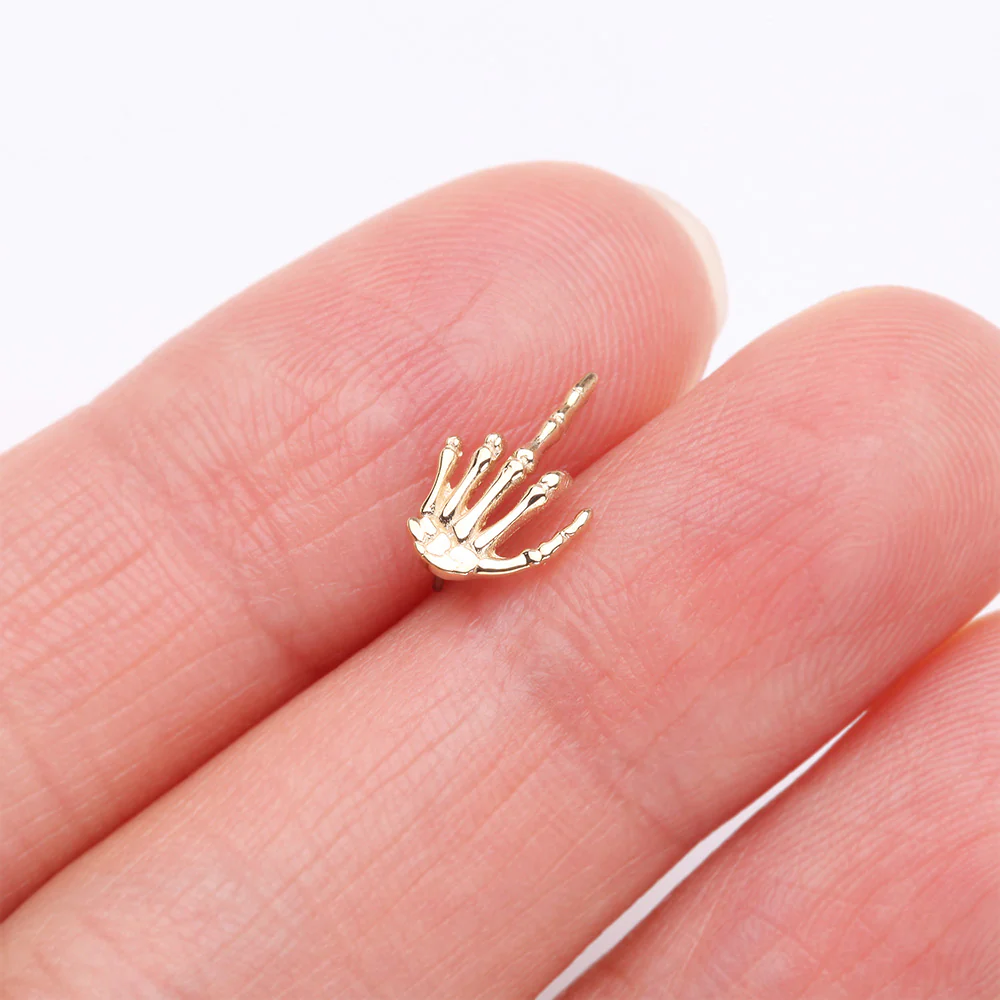 14 Karat Gold OneFit Threadless Middle Finger Top Part - Image 3
