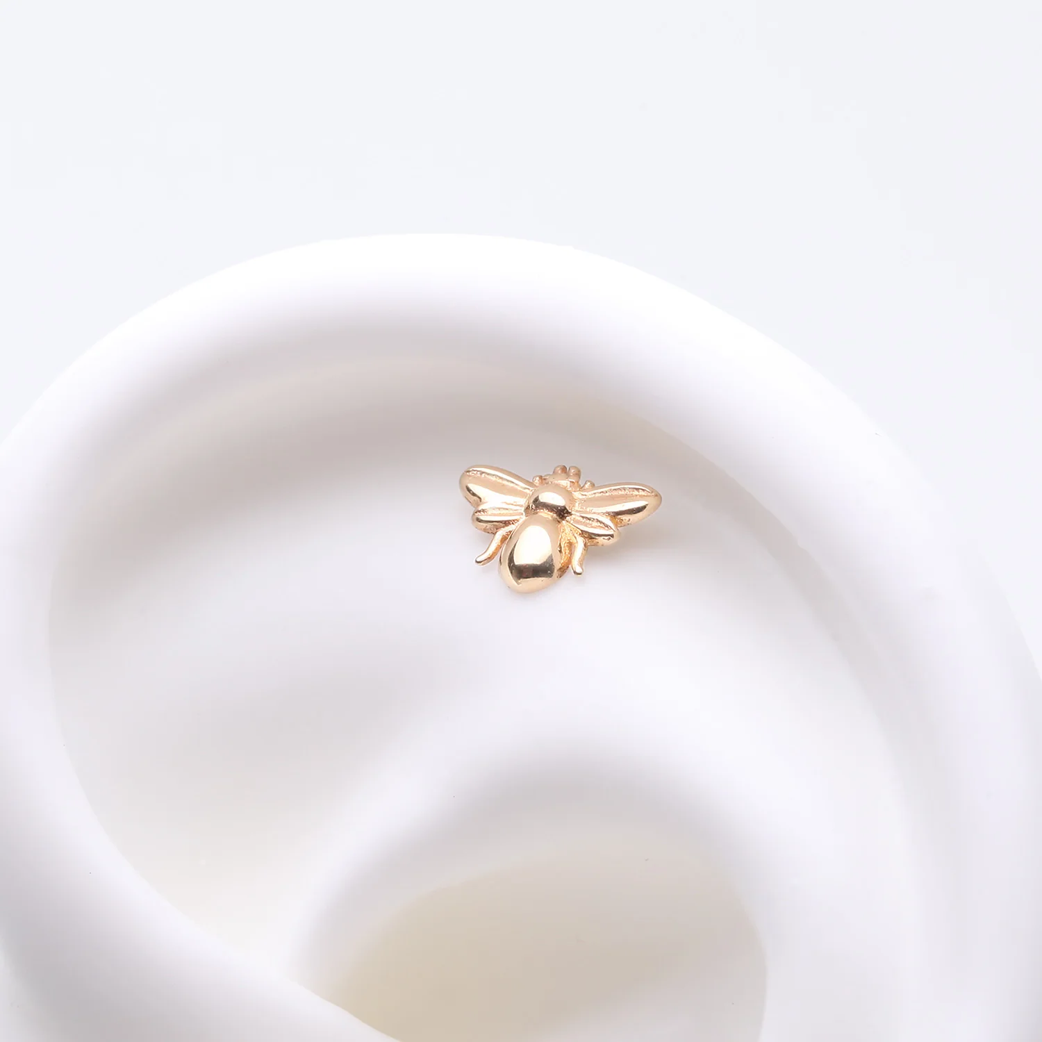 14 Karat Gold OneFit Threadless Bumble Bee Top Part - Image 2