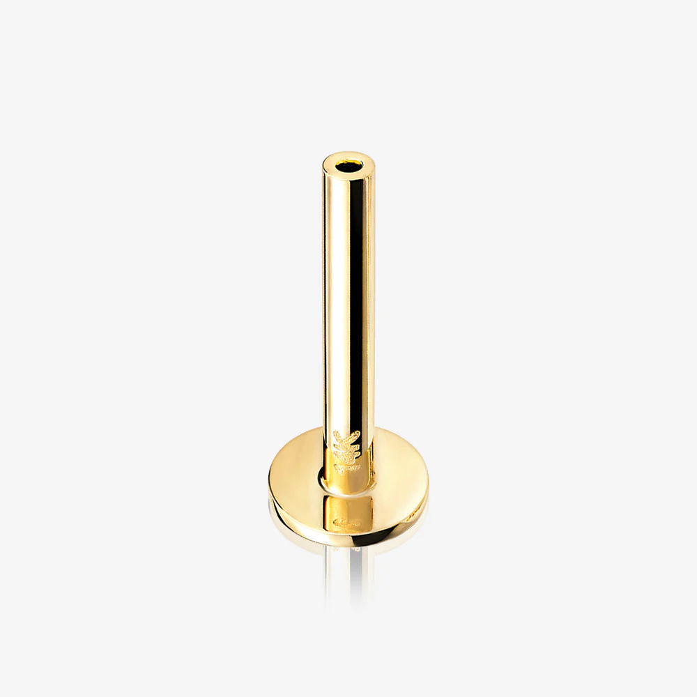 14 Karat Gold OneFit Threadless Flat Back Stud Labret Bar Part
