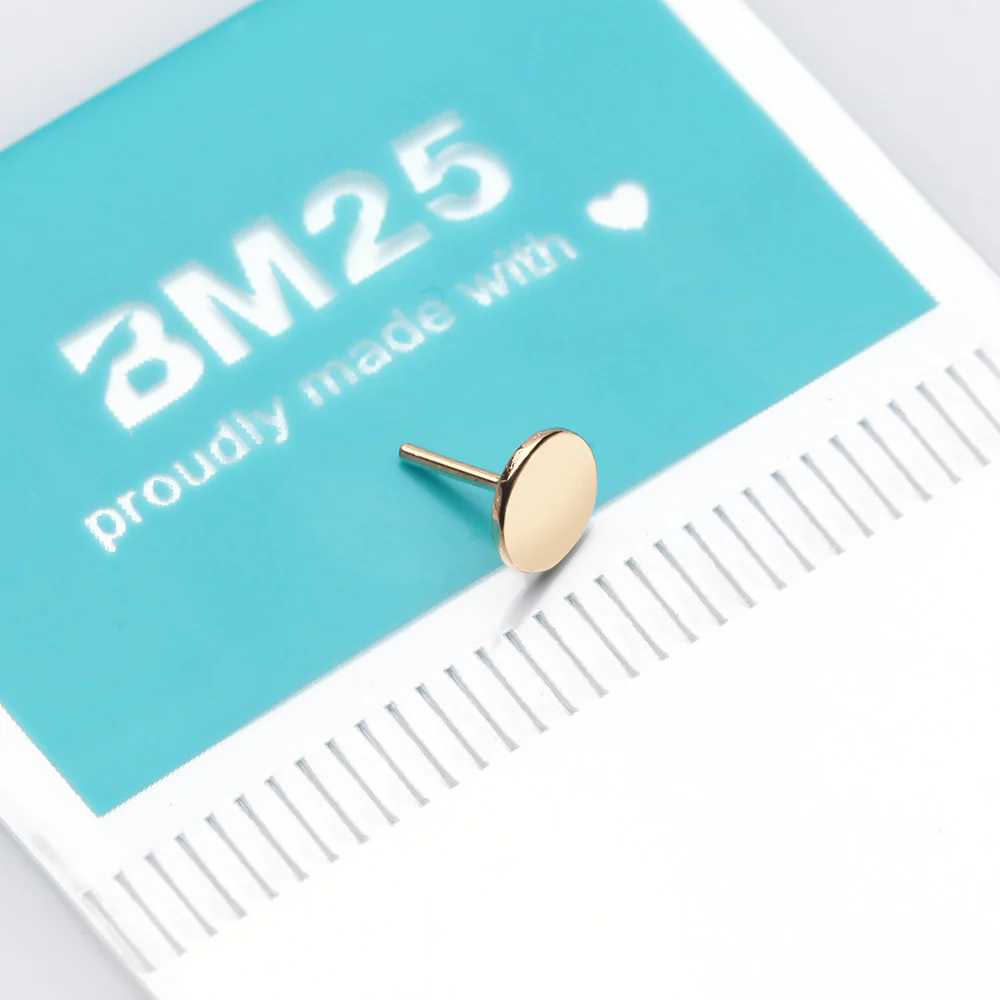 14 Karat Gold OneFit Threadless Flat Round Top Part - Image 3