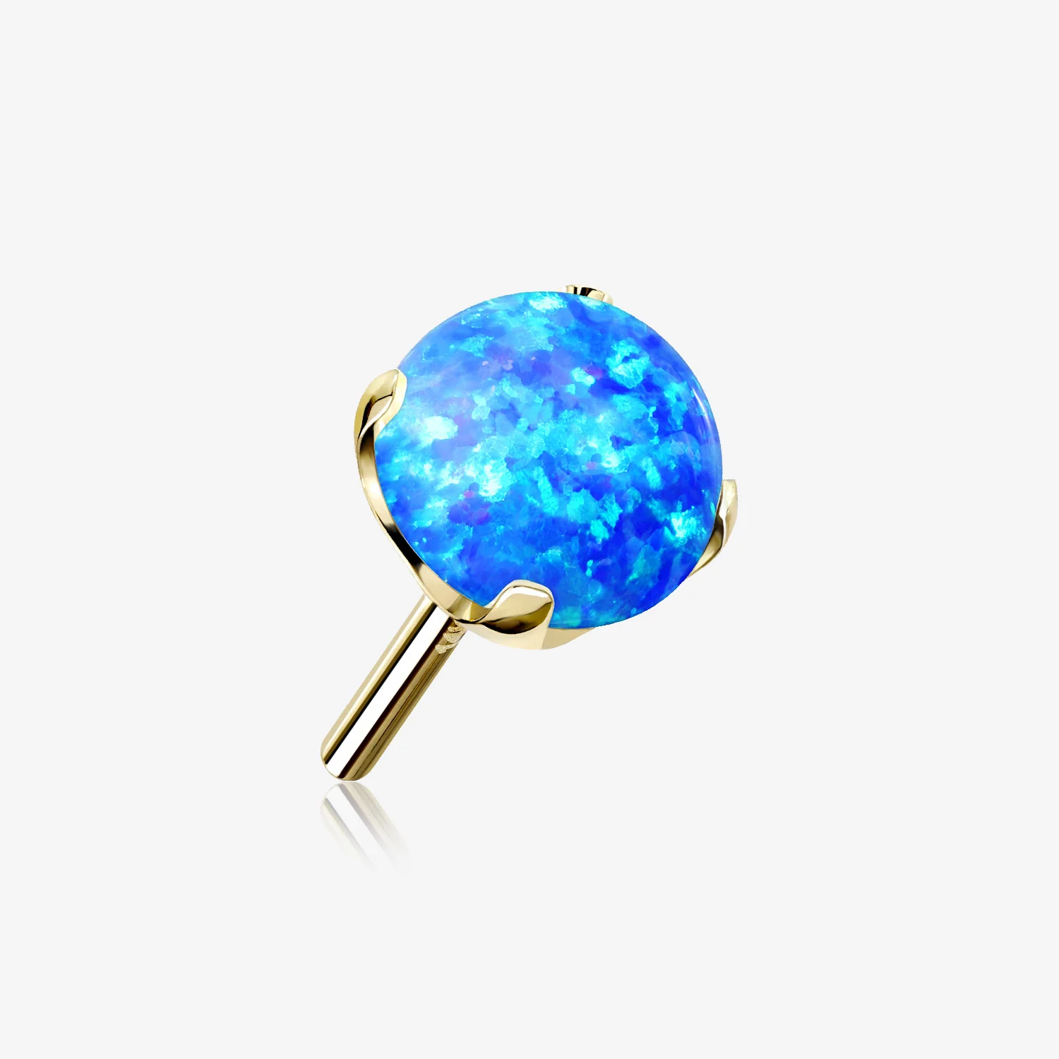 14 Karat Gold OneFit Threadless Prong Set Fire Opal Top Part