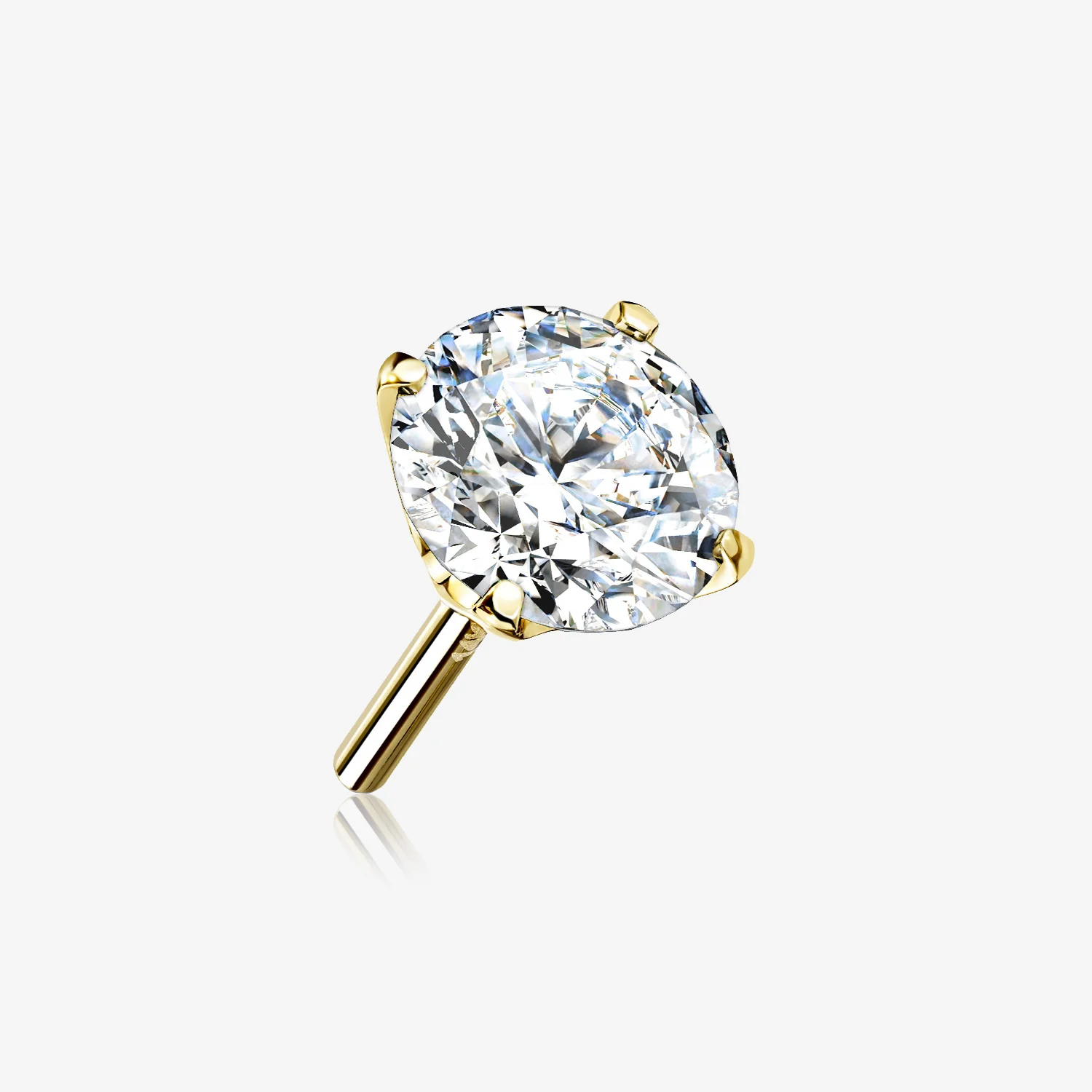 14 Karat Gold OneFit Threadless Prong Set Gem Top Part