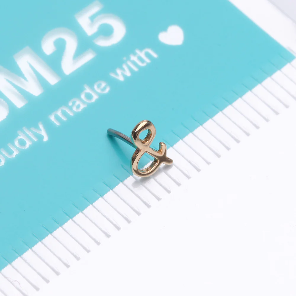14 Karat Gold OneFit Threadless The Ampersand Symbol Top Part - Image 5
