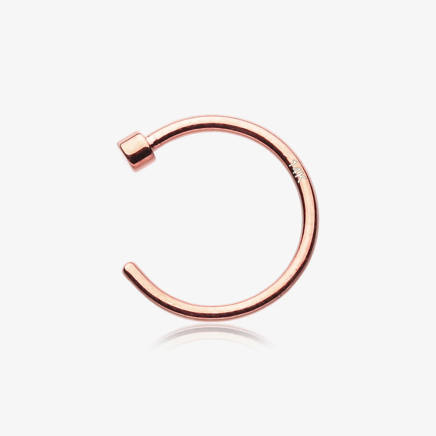 14 Karat Rose Gold Basic Nose Hoop Ring*