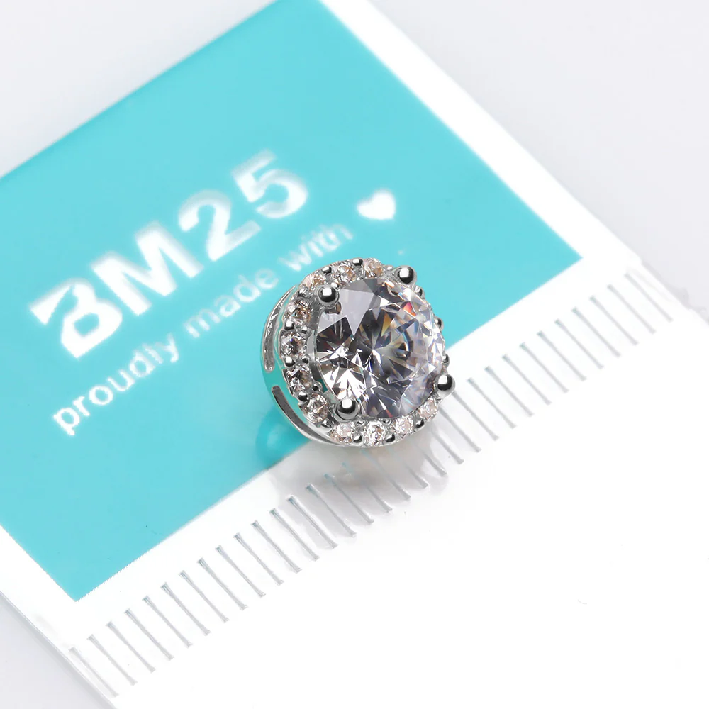 14 Karat White Gold Brilliant Sparkle Burst Dermal Anchor Top Part - Image 3