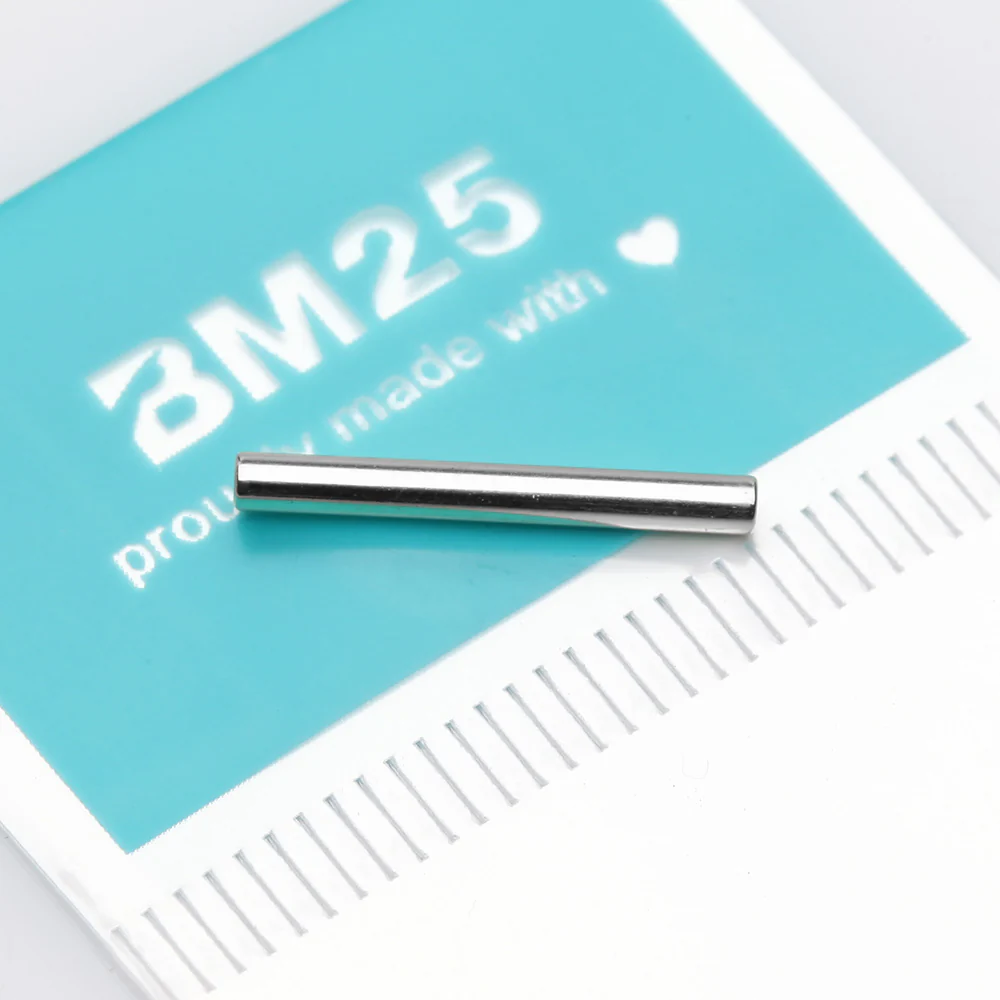 14 Karat White Gold OneFit Threadless Barbell Bar Part - Image 3