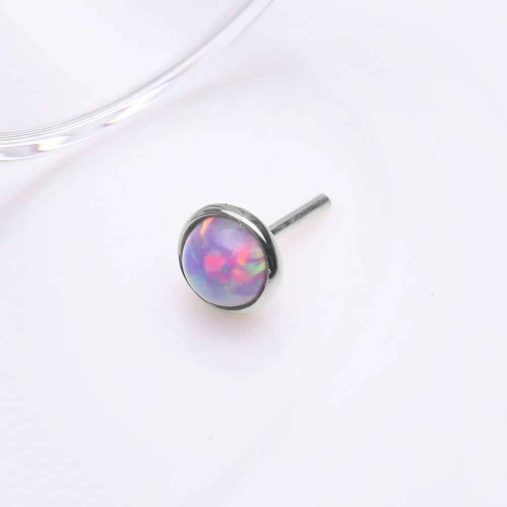 14 Karat White Gold OneFit Threadless Bezel Fire Opal Top Part - Image 3
