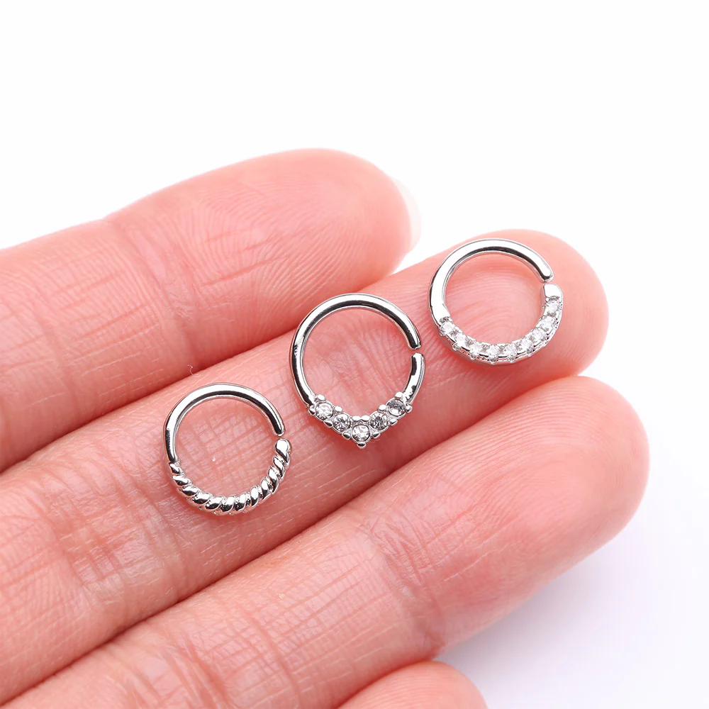 3 Pcs of Assorted Essential Bendable Hoop Ring Package - Image 3