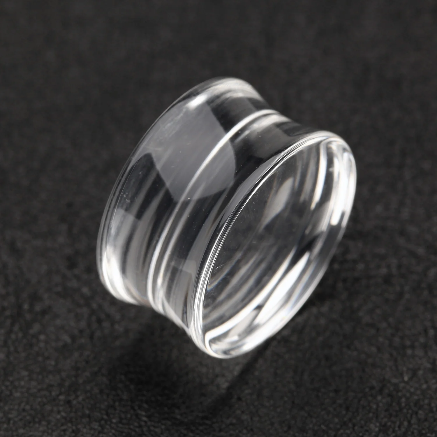 A Pair of Basic UV Acrylic Double Flared Ear Gauge Plug - Image 2