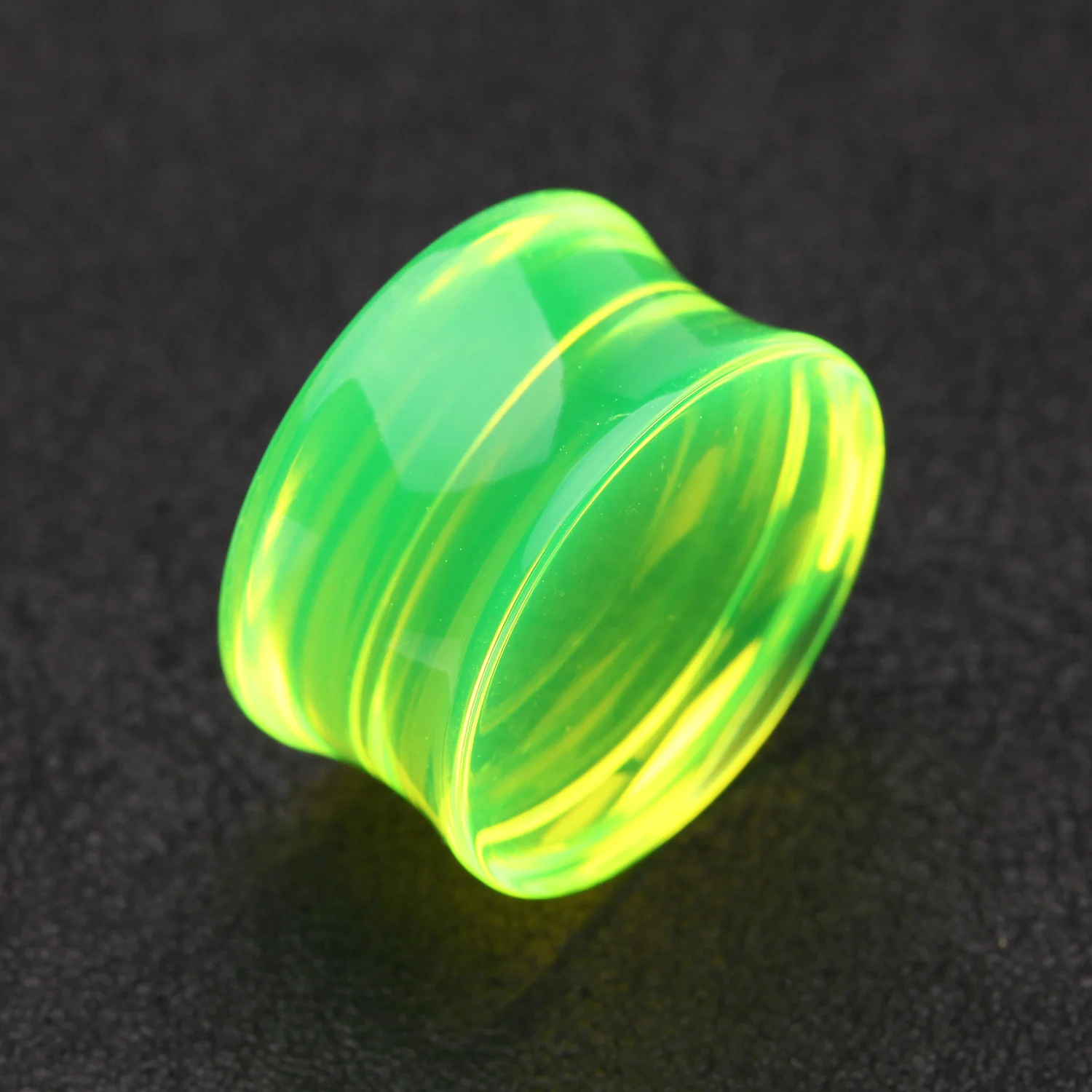 A Pair of Basic UV Acrylic Double Flared Ear Gauge Plug - Image 2