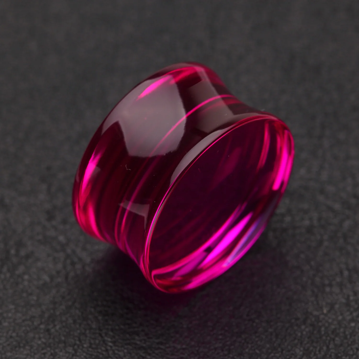 A Pair of Basic UV Acrylic Double Flared Ear Gauge Plug - Image 2