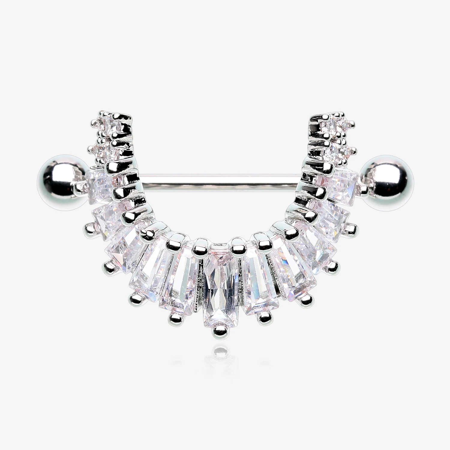 A Pair of Brilliant Maya Goddess Sparkle Dangle Nipple Shield