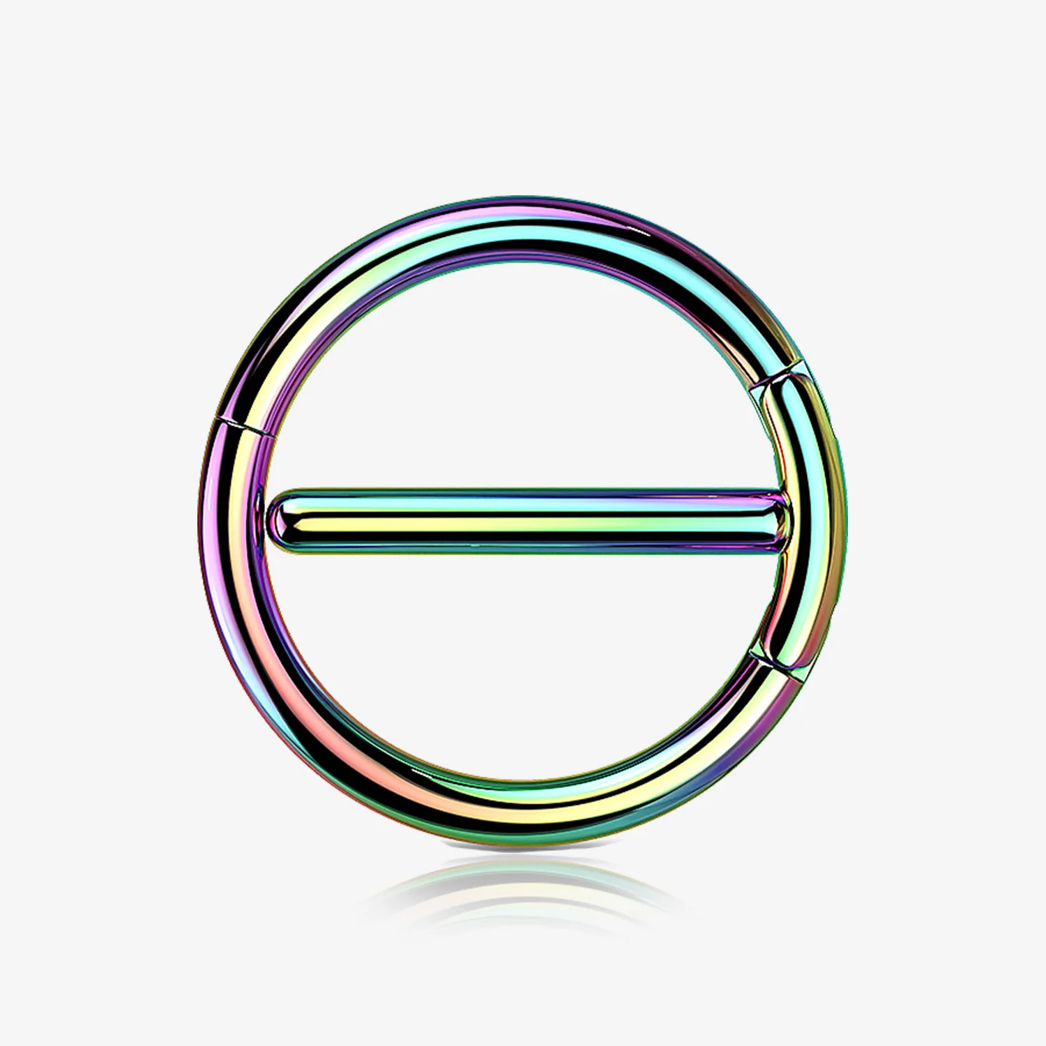 A Pair of Colorline Dual Hinged Classic Hoop Nipple Clicker