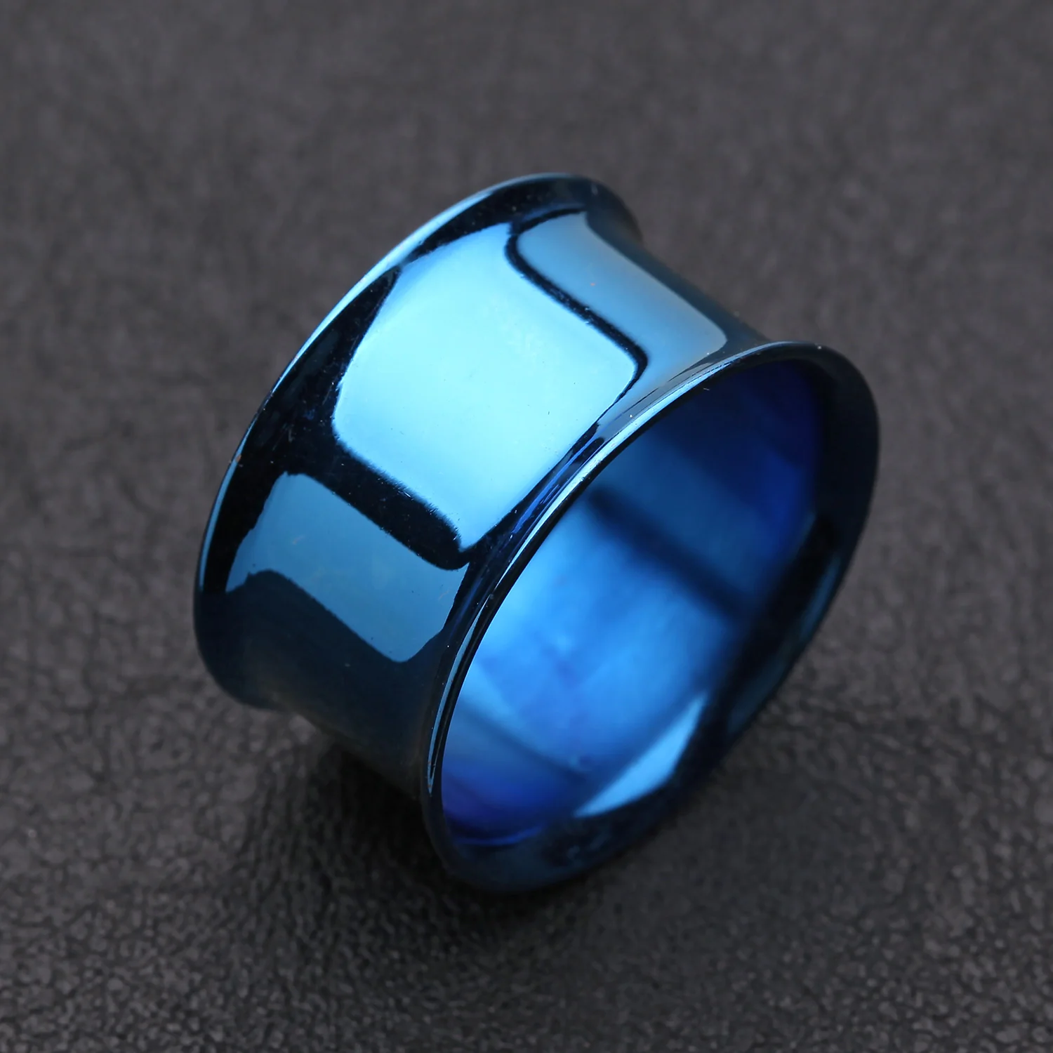 A Pair of Colorline Steel Double Flared Ear Gauge Flesh Tunnel Plug - Image 2