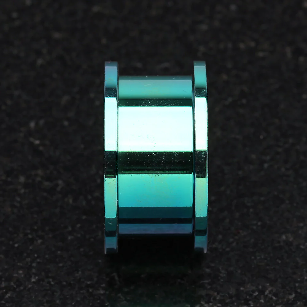 A Pair of Colorline Steel Screw-Fit Ear Gauge Tunnel Plug - Image 4