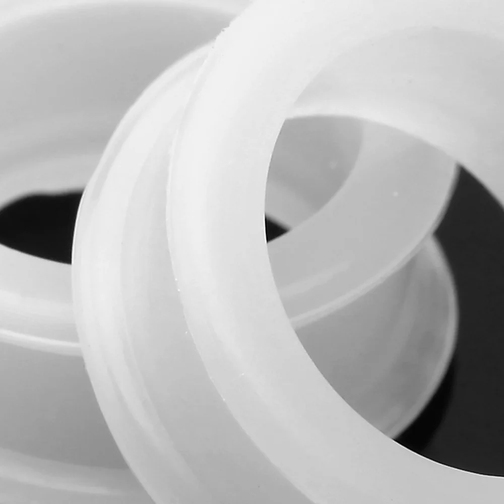 A Pair of Flexible Silicone Double Flared Ear Gauge Tunnel Plug - Image 5