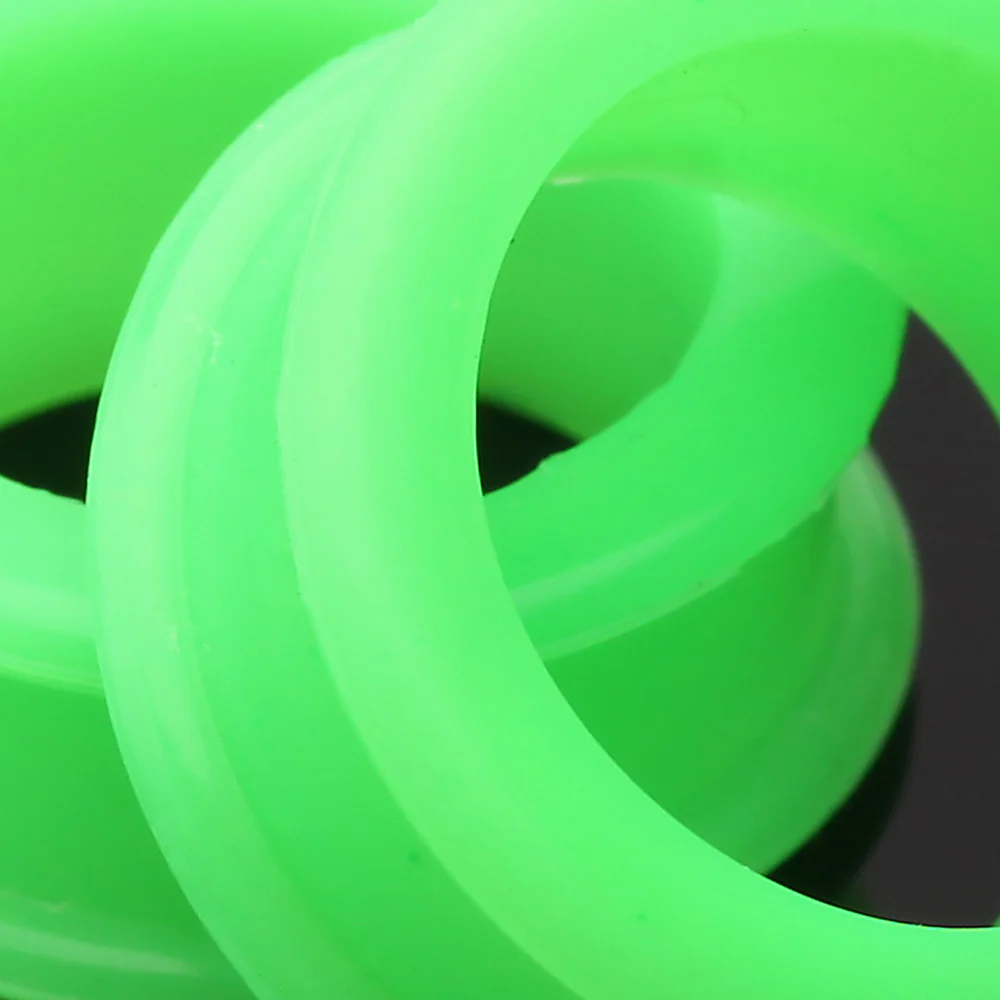 A Pair of Flexible Silicone Double Flared Ear Gauge Tunnel Plug - Image 5