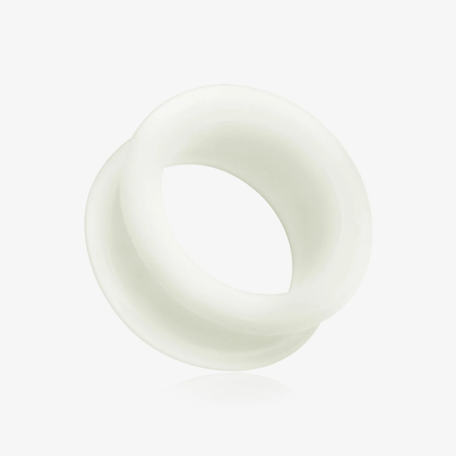 A Pair of Glow in the Dark Silicone Double Flared Ear Gauge Tunnel Plug