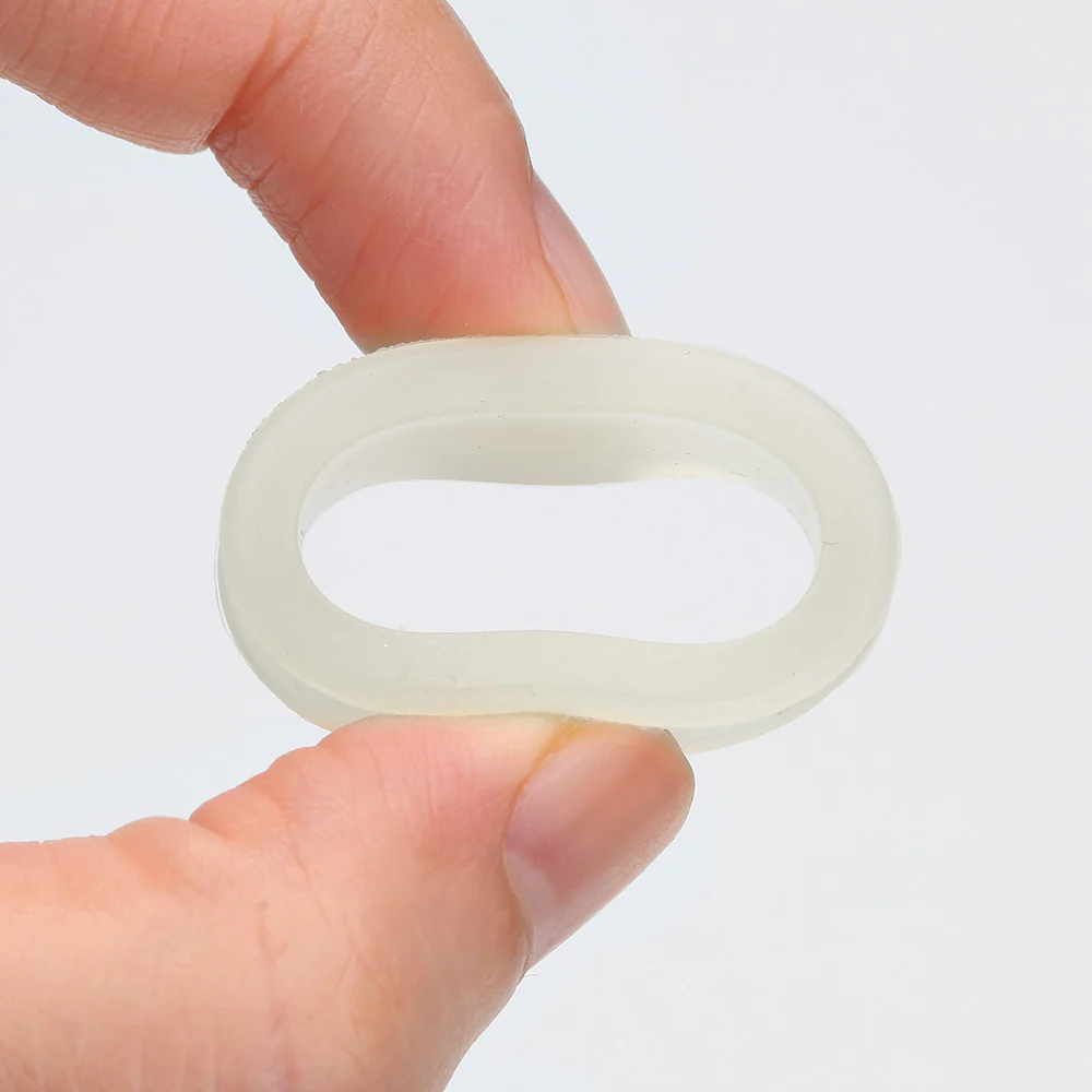 A Pair of Glow in the Dark Silicone Double Flared Ear Gauge Tunnel Plug - Image 3