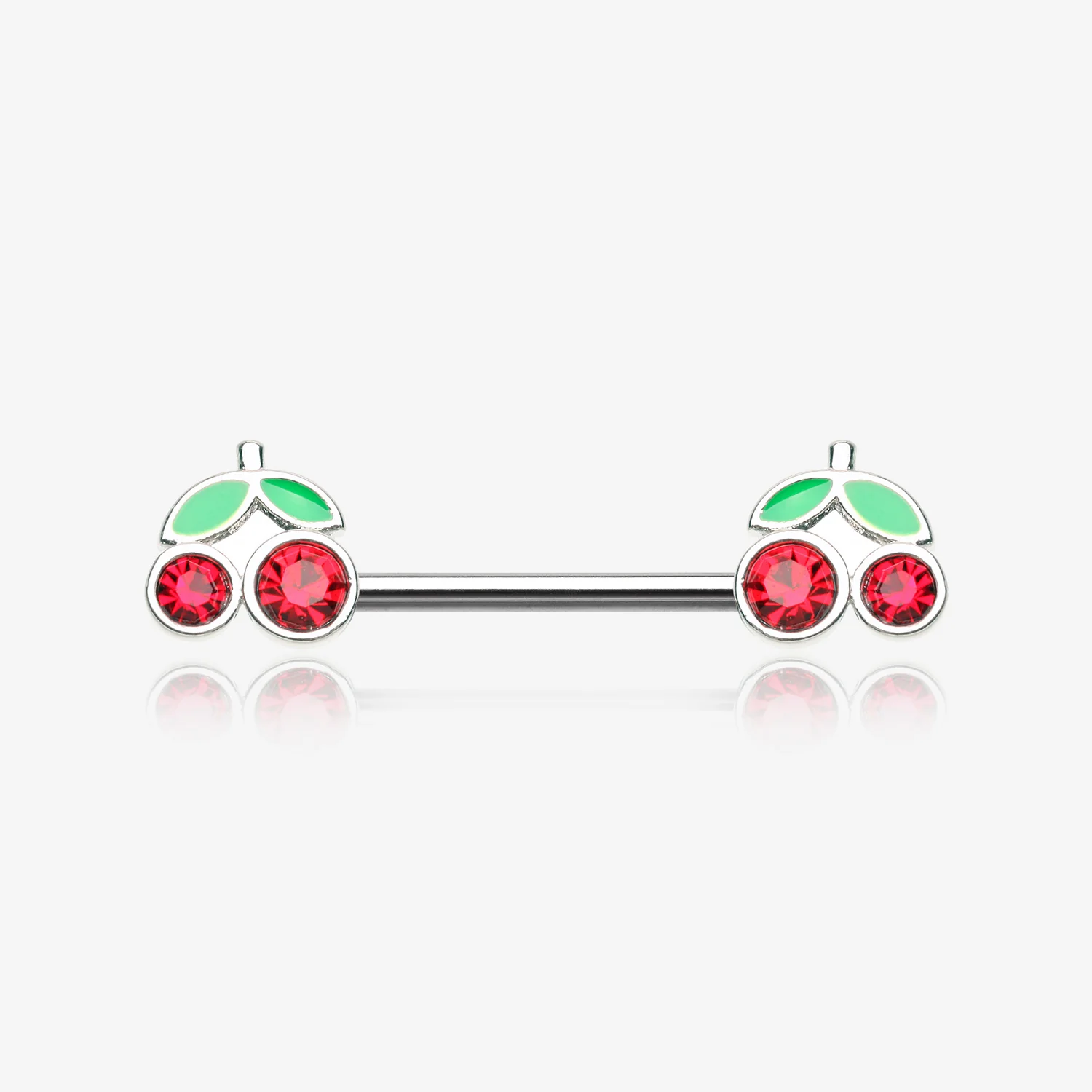A Pair of Juicy Cute Cherry Sparkles Nipple Barbell