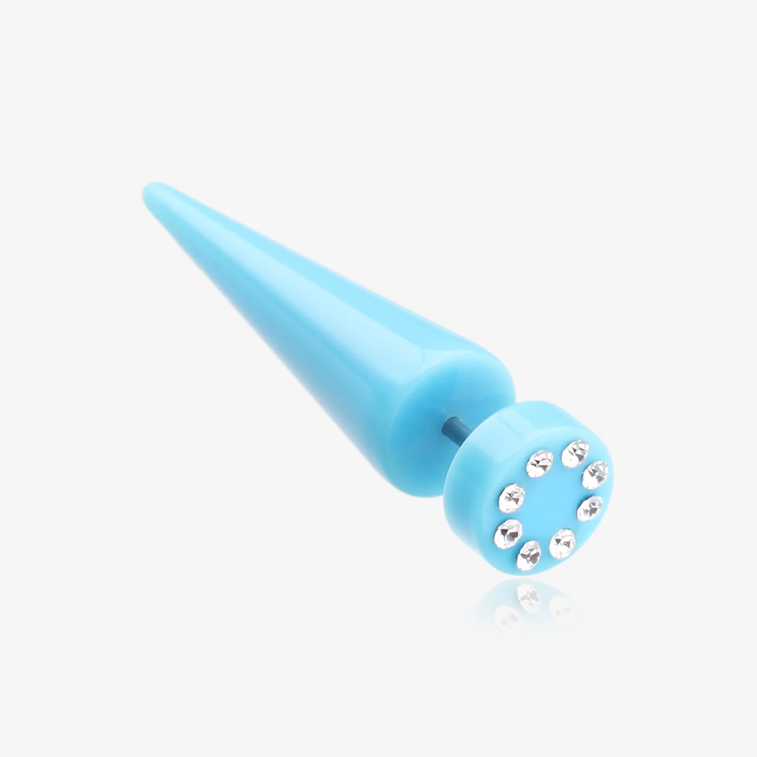 A Pair of Multi Gem Solid Acrylic Faux Taper Earring*