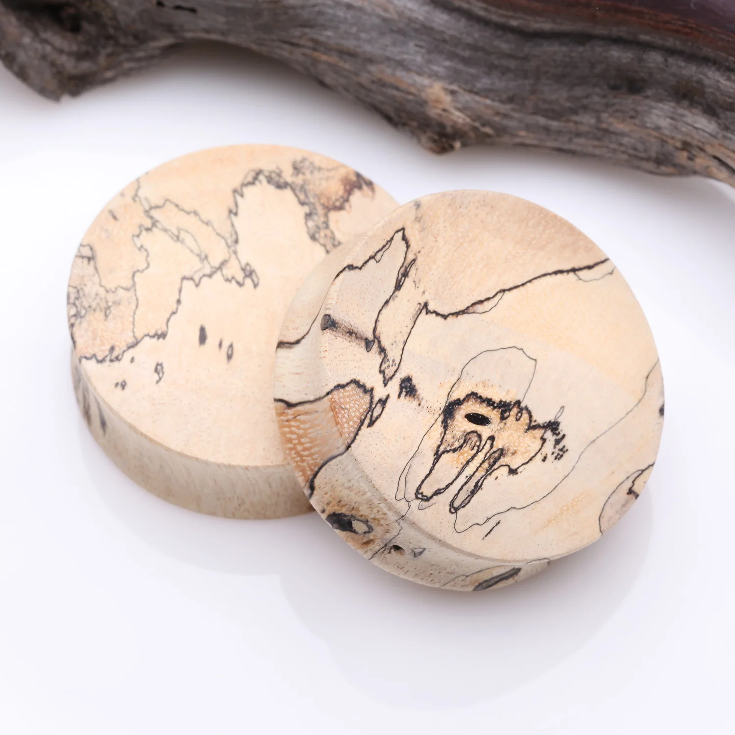 A Pair of Old Tamarind Wood Double Flared Plug - Image 2