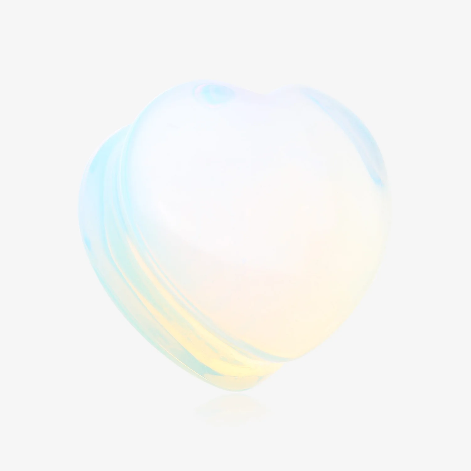 A Pair of Opalite Heart Stone Double Flared Plug