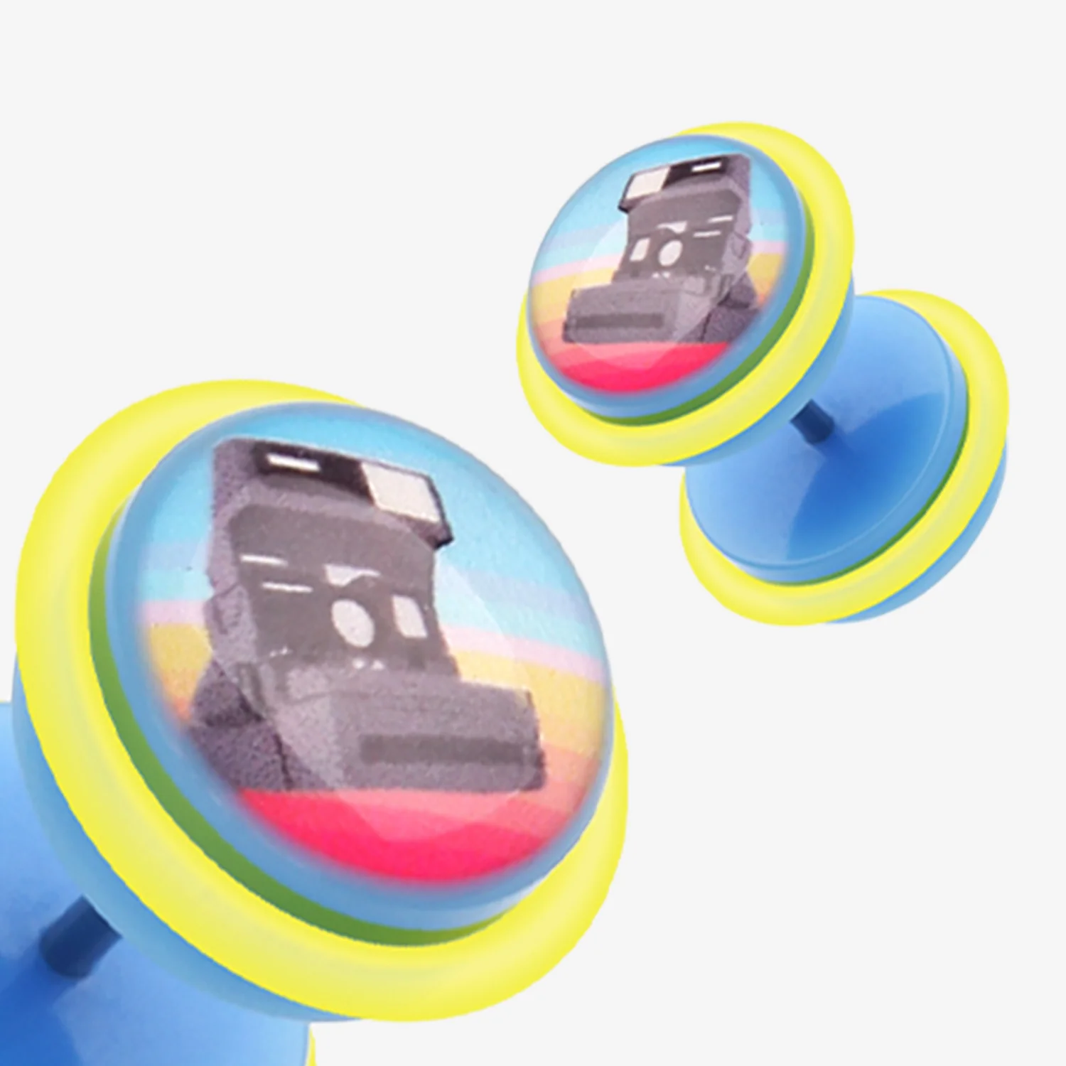 A Pair of Polaroid Acrylic Faux Gauge Plug Earring* - Image 2