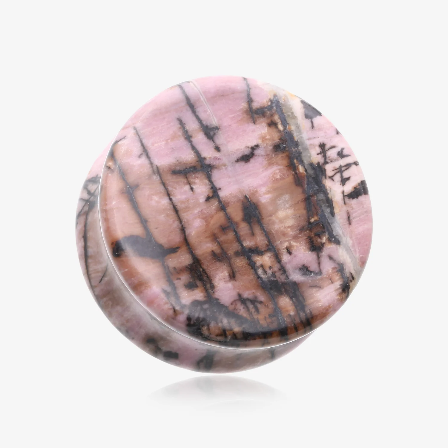 A Pair of Rhodonite Stone Double Flared Plug*