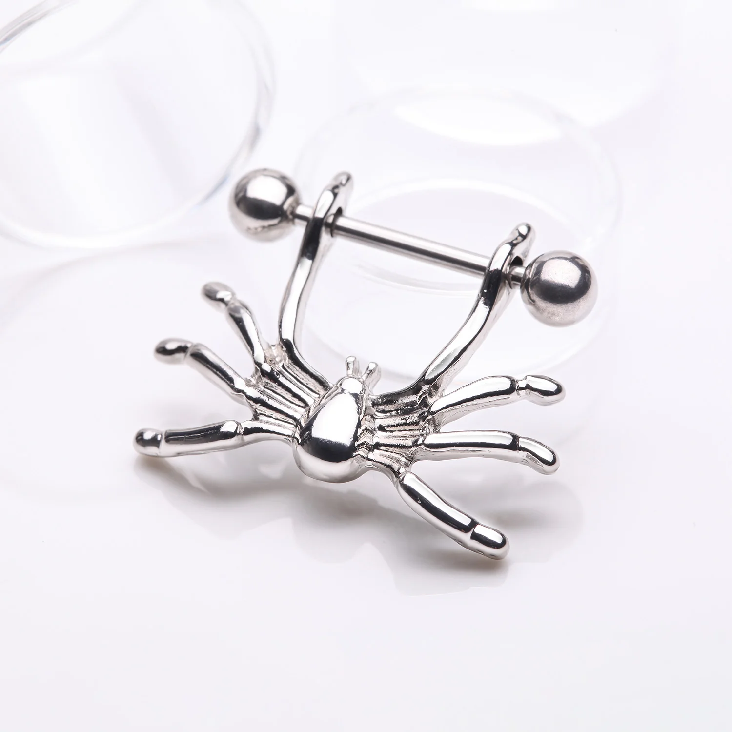 A Pair of Spider Dangle Steel Nipple Shield - Image 2