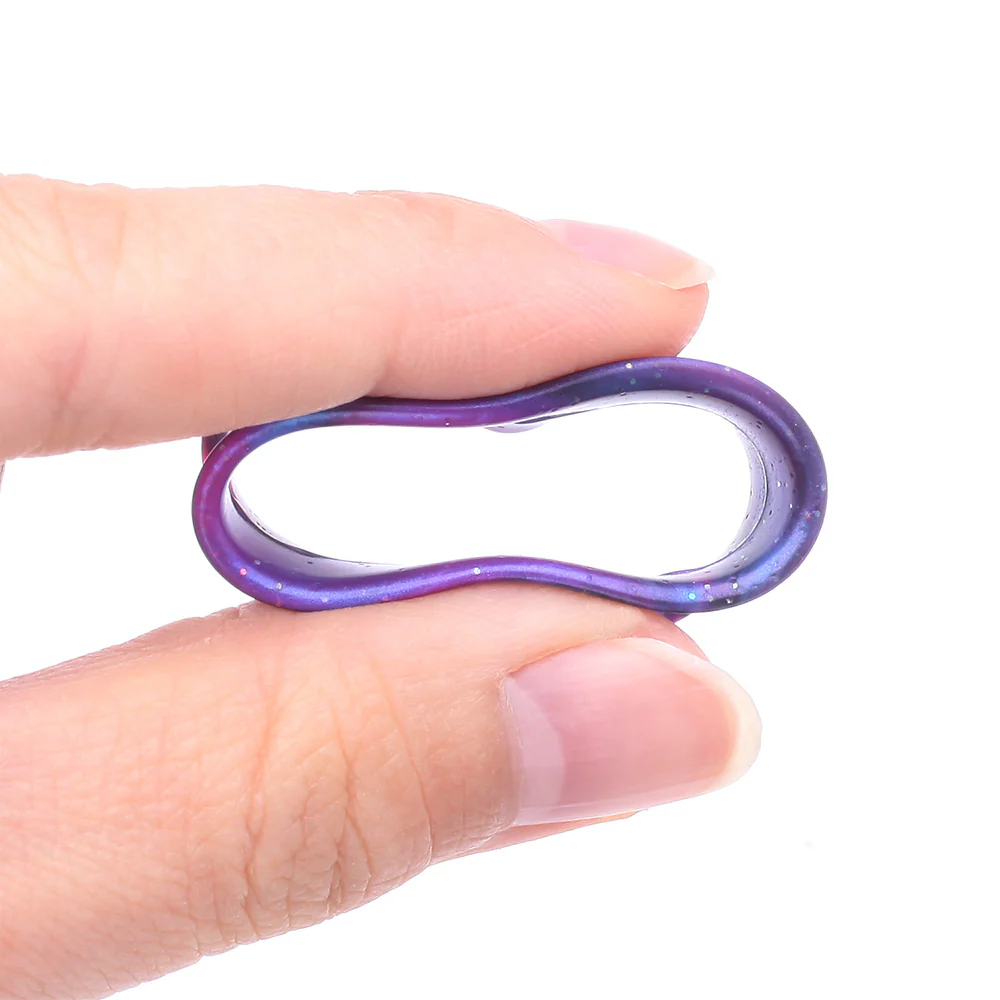 A Pair of Ultra Flexible Cosmo Galaxy Silicone Double Flared Tunnel Plug - Image 4