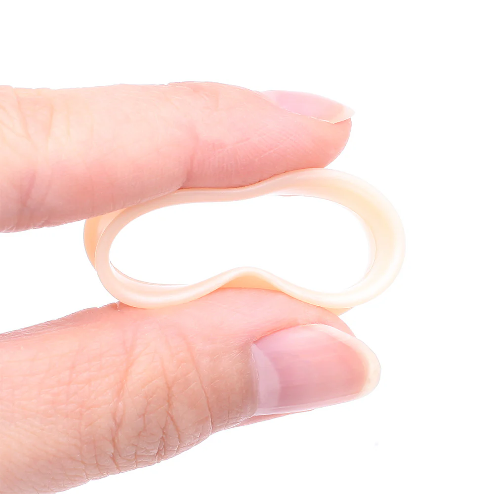 A Pair of Ultra Flexible Peach Silicone Double Flared Tunnel Plug - Image 4
