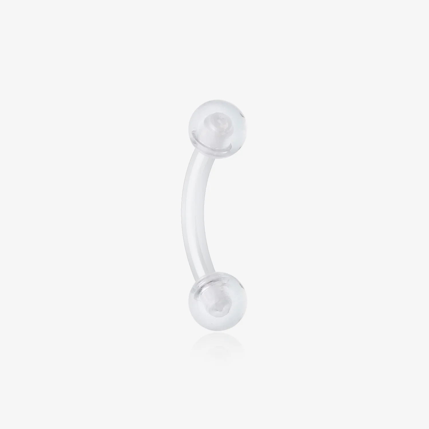 Acrylic Flexible Shaft Curved Barbell Eyebrow Ring