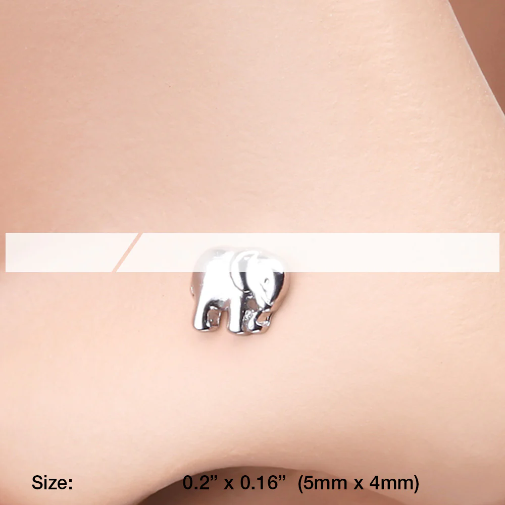 Adorable Baby Elephant Nose Stud Ring - Image 3