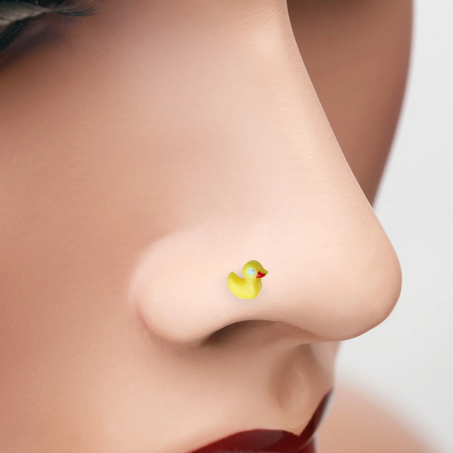 Adorable Bath Duck Toy Nose Stud Ring - Image 2