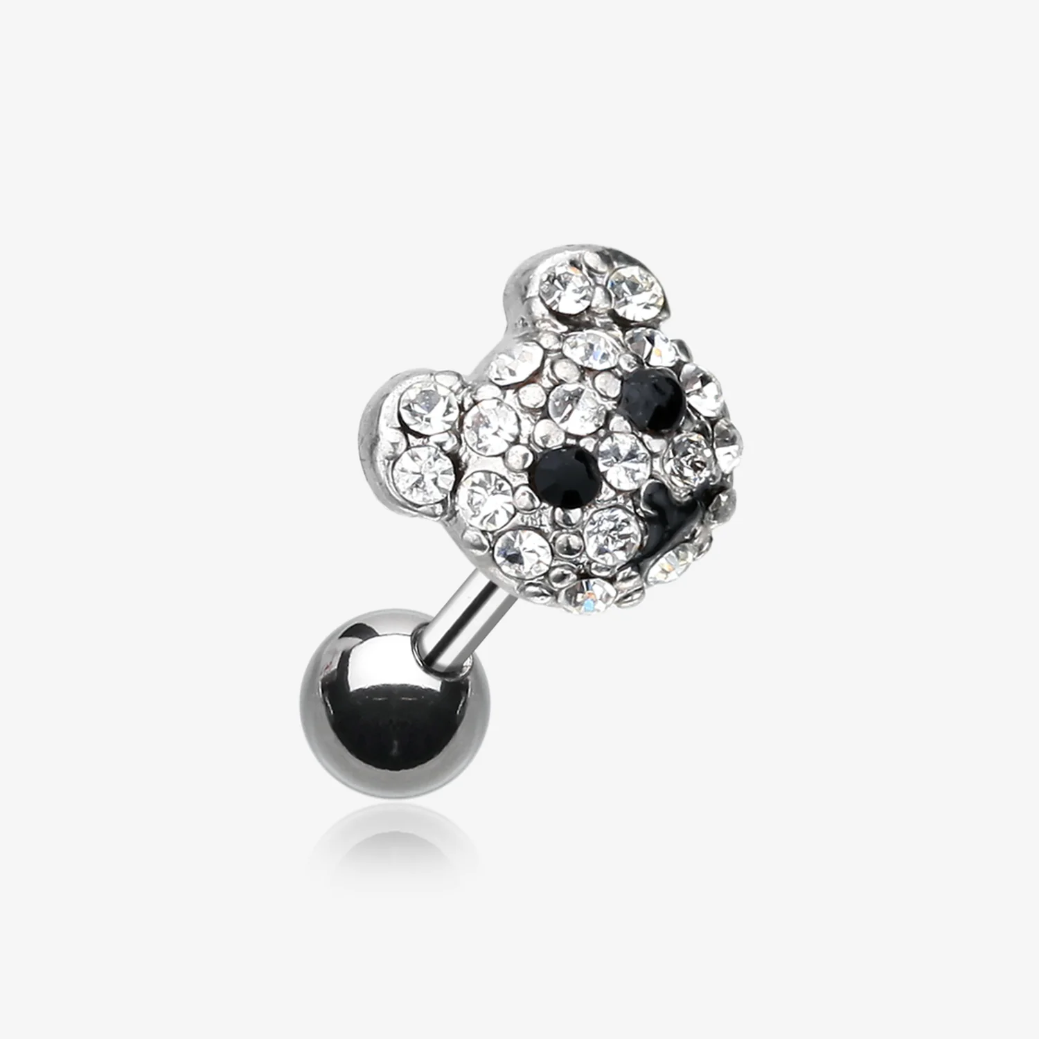 Adorable Bear Cub Multi-Gem Cartilage Earring