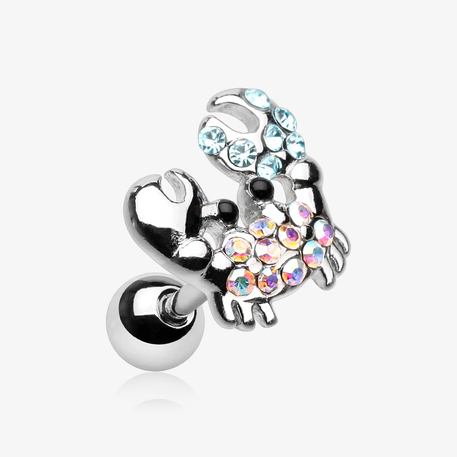 Adorable Fiddler Crab Sparkle Cartilage Tragus Earring