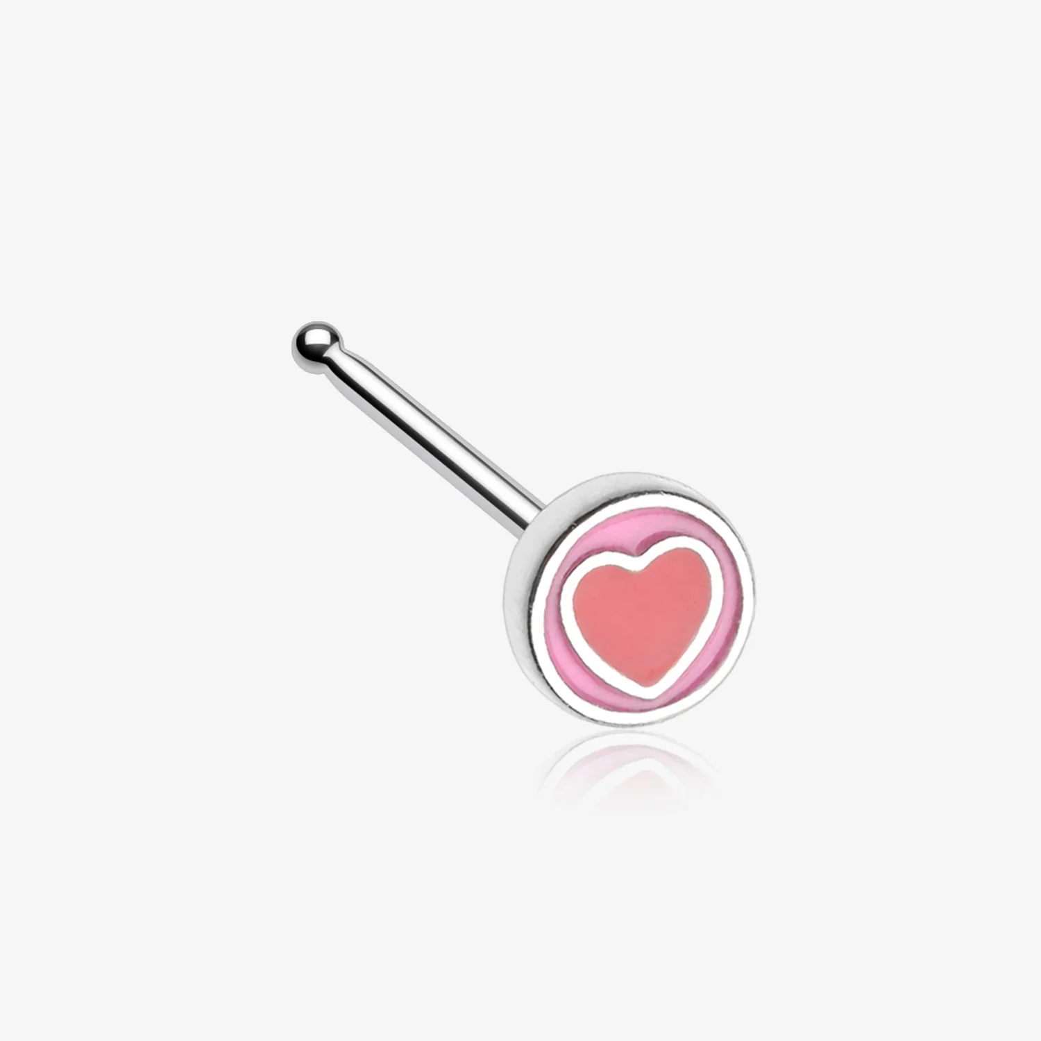 Adorable Valentine Heart Nose Stud Ring