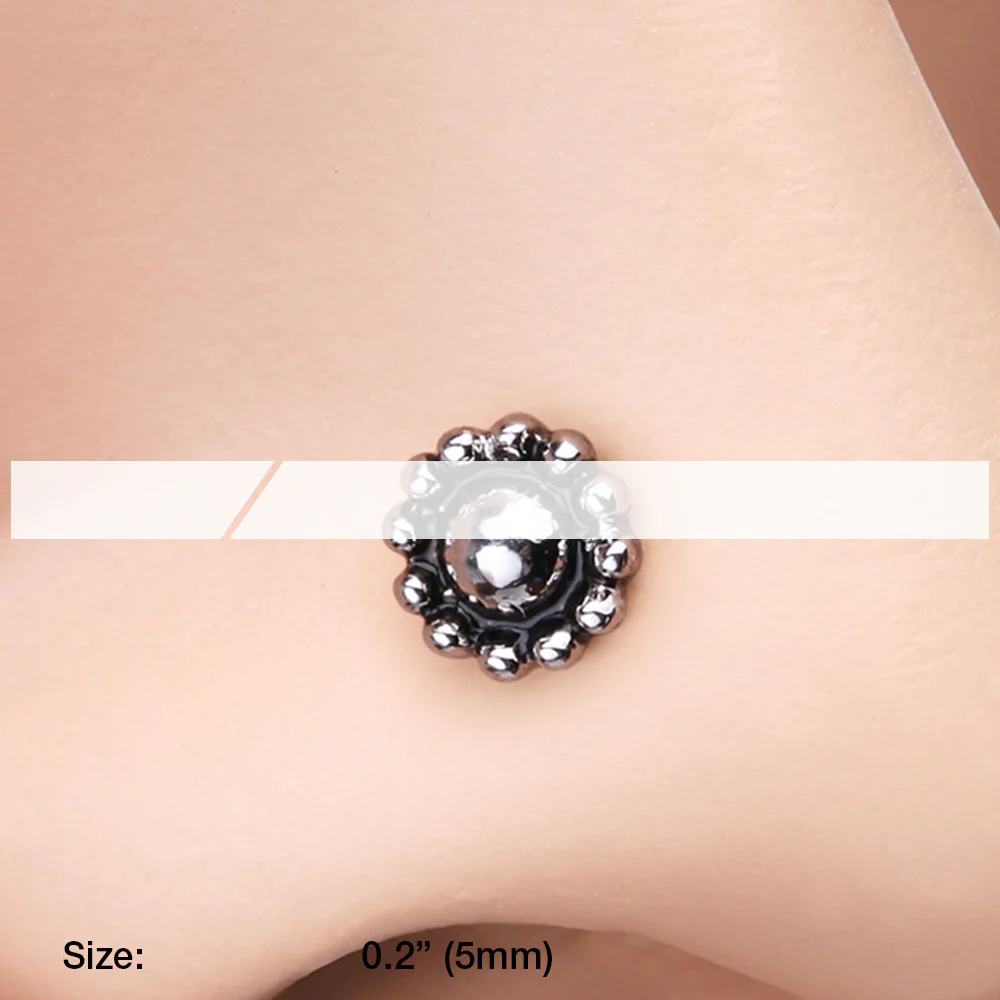 Aira Ornate Filigree Icon L-Shaped Nose Ring - Image 3