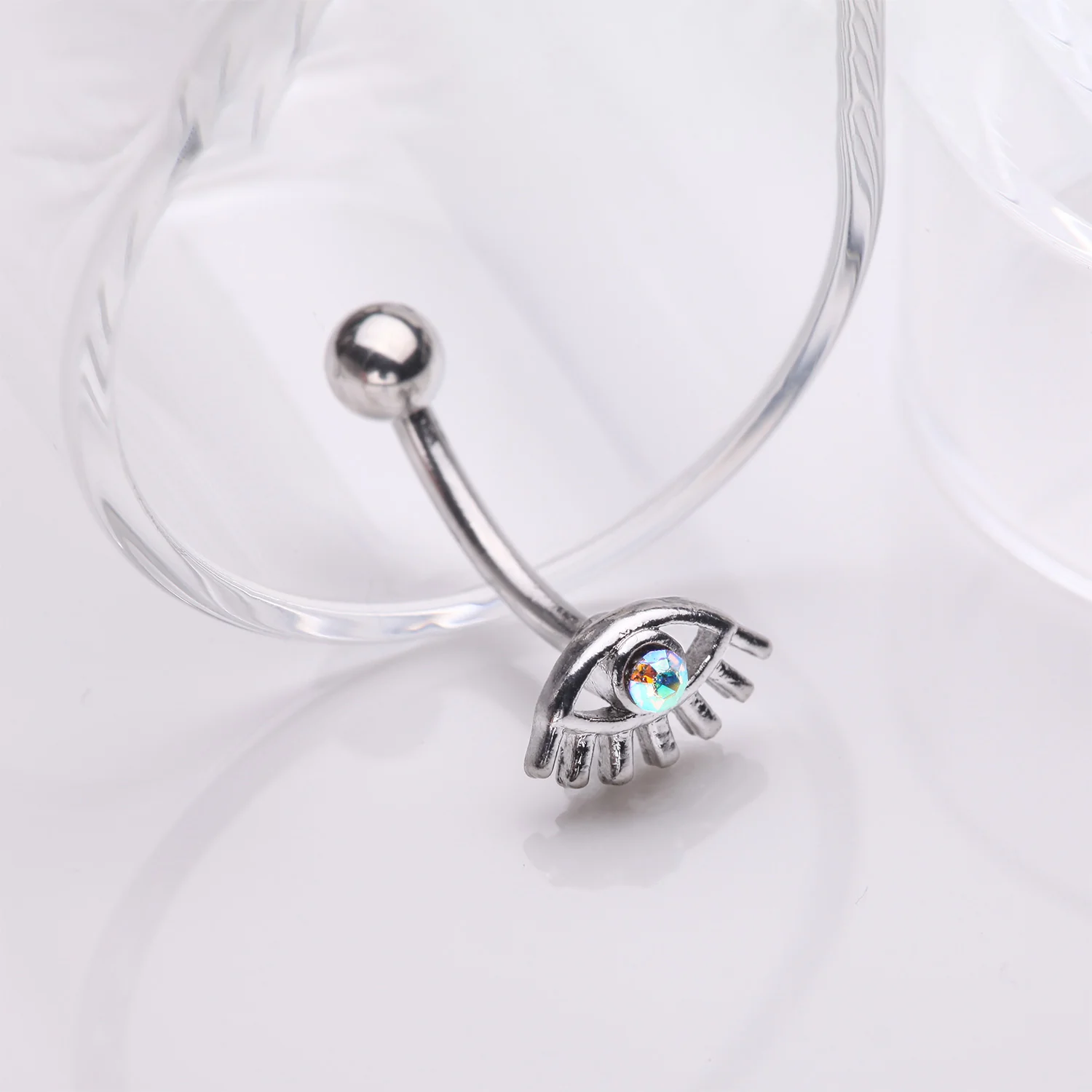 All Seeing Eye Sparkle Curved Barbell - Image 2