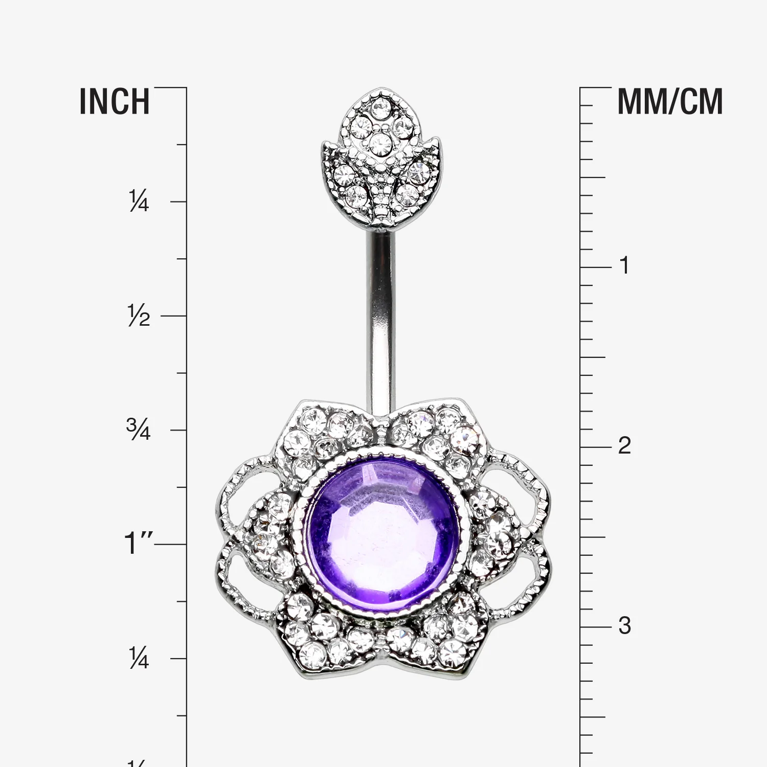 Antique Meadow Flower Belly Button Ring - Image 2