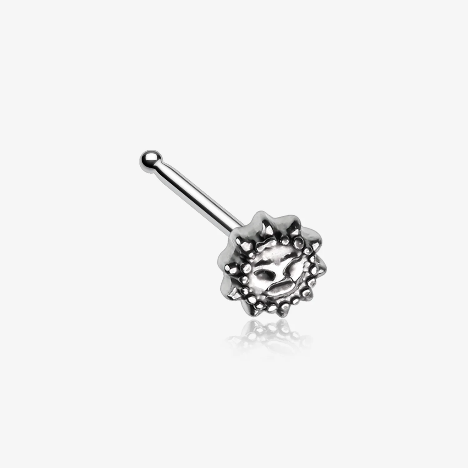 Antique Mythical Sun Face Nose Stud Ring