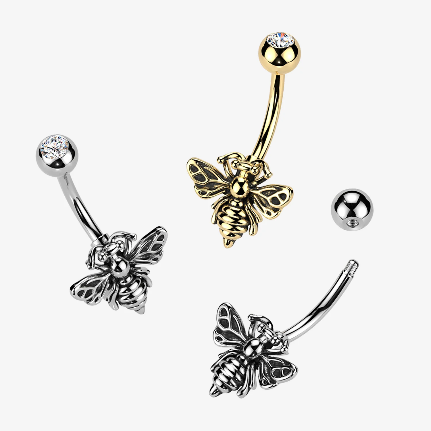 Antique Queen Bee Belly Button Ring - Image 2
