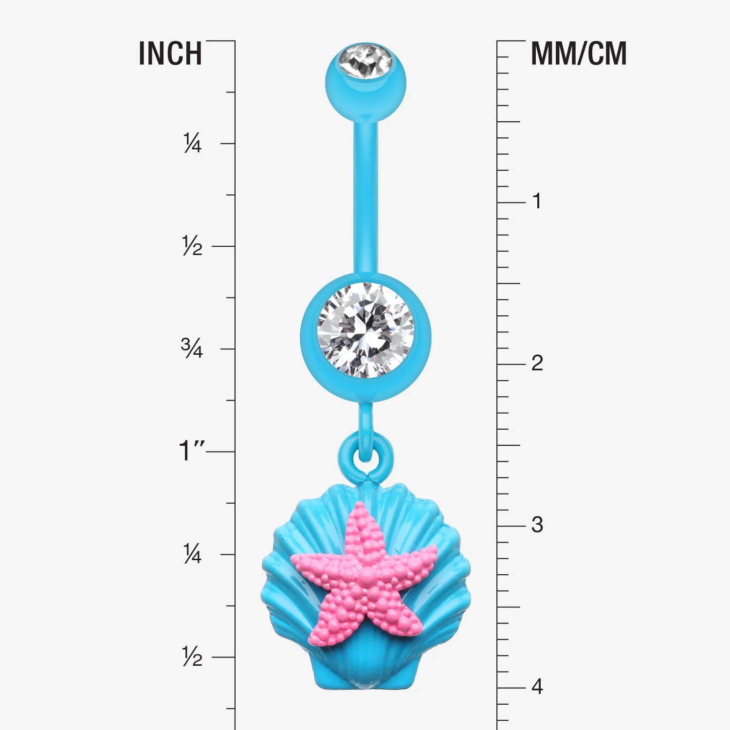 Ariel's Starfish Shell Belly Button Ring - Image 2