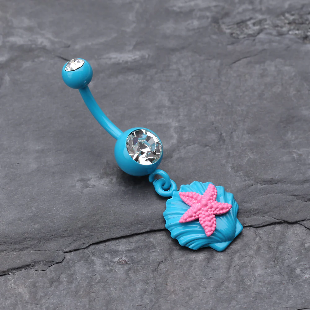 Ariel's Starfish Shell Belly Button Ring - Image 3