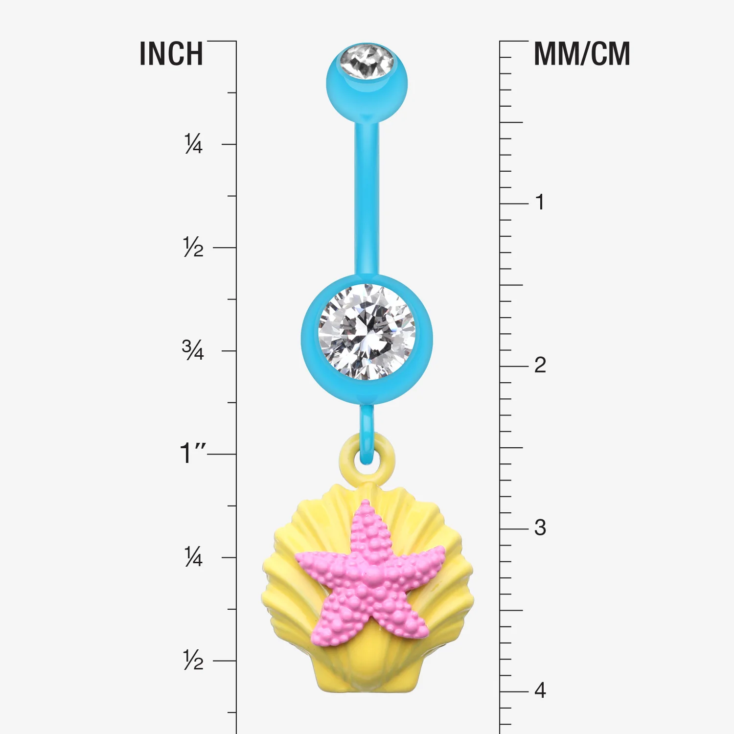 Ariel's Starfish Shell Belly Button Ring - Image 2