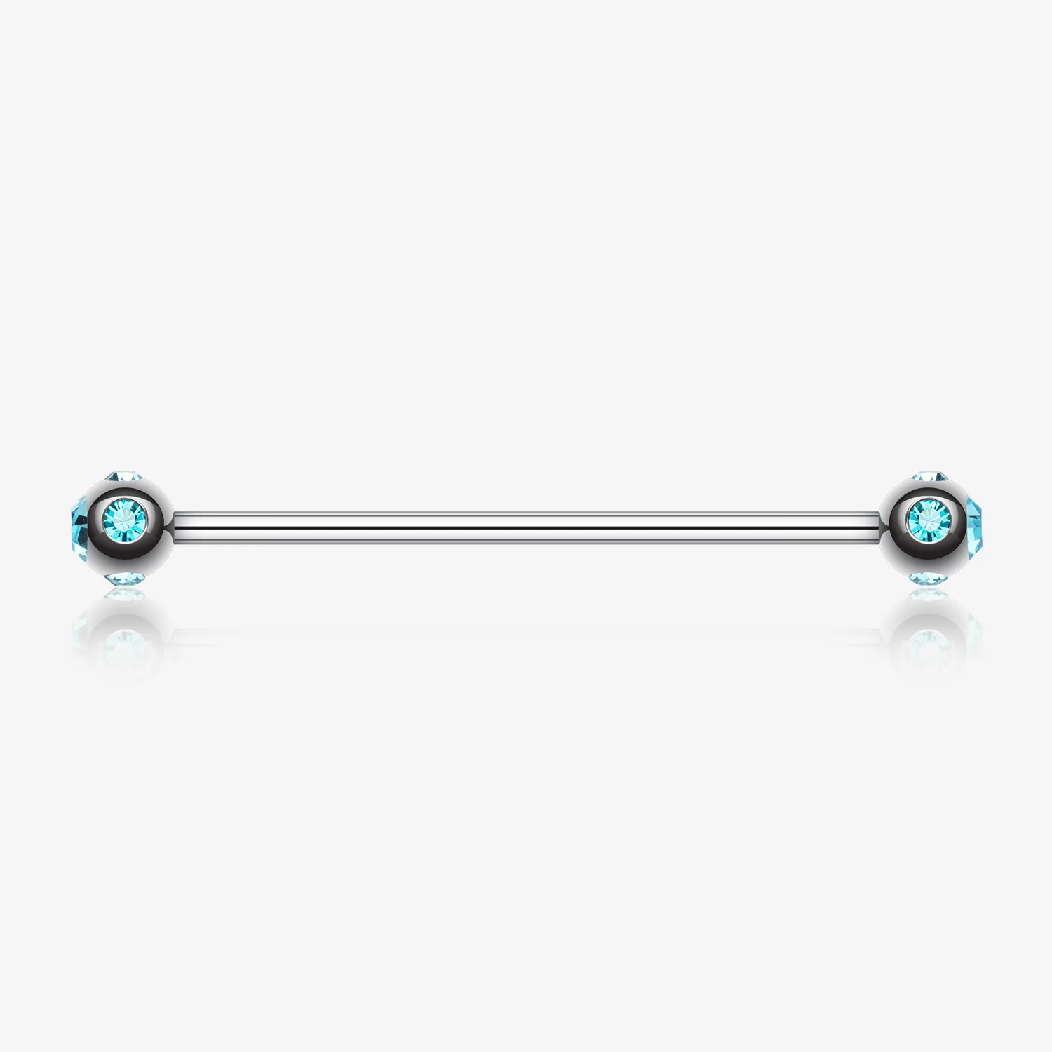 Aurora Gem Ball Industrial Barbell