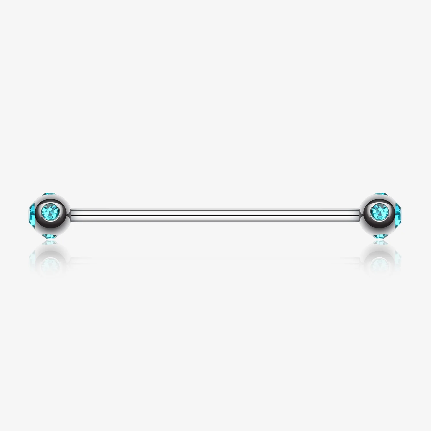 Aurora Gem Ball Industrial Barbell