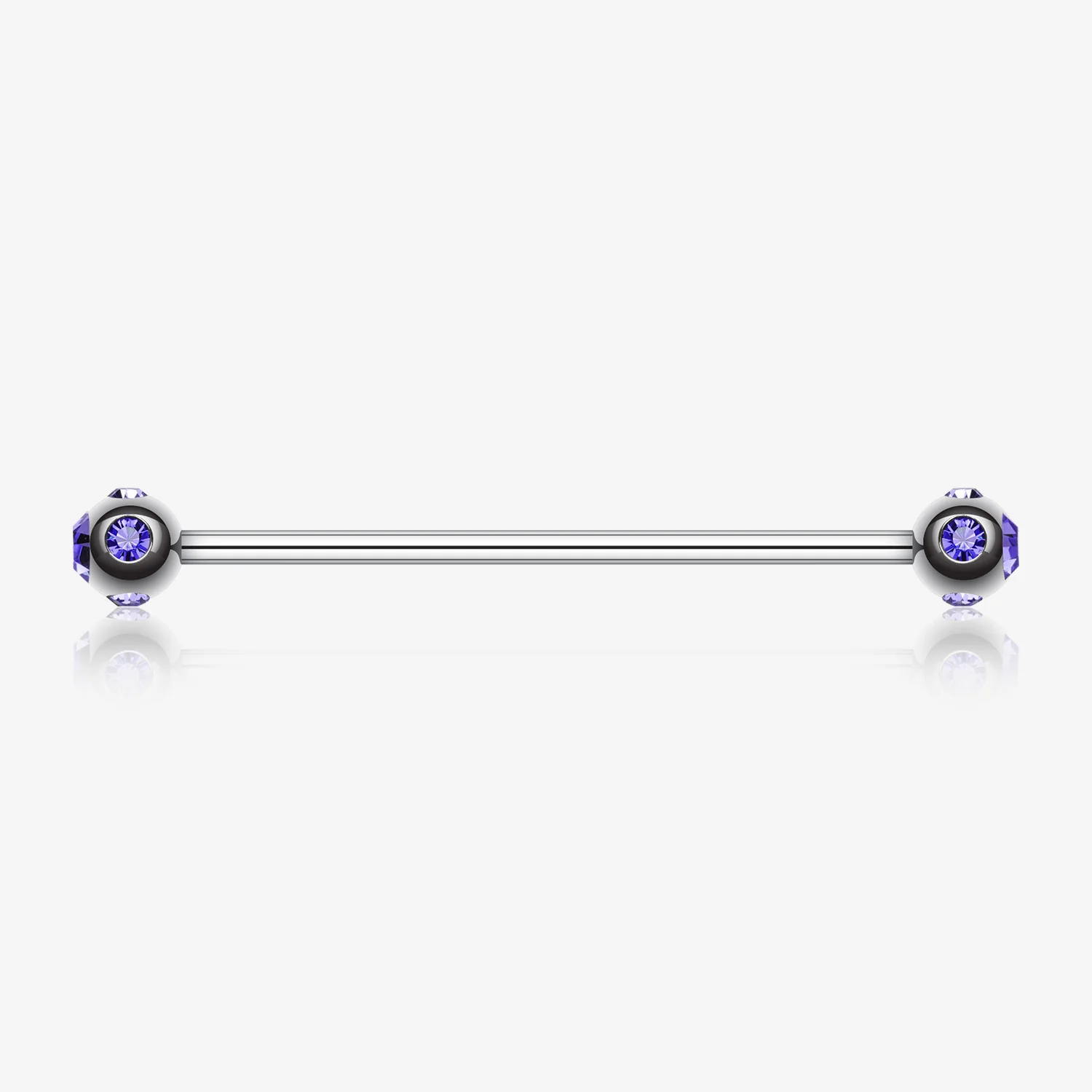 Aurora Gem Ball Industrial Barbell