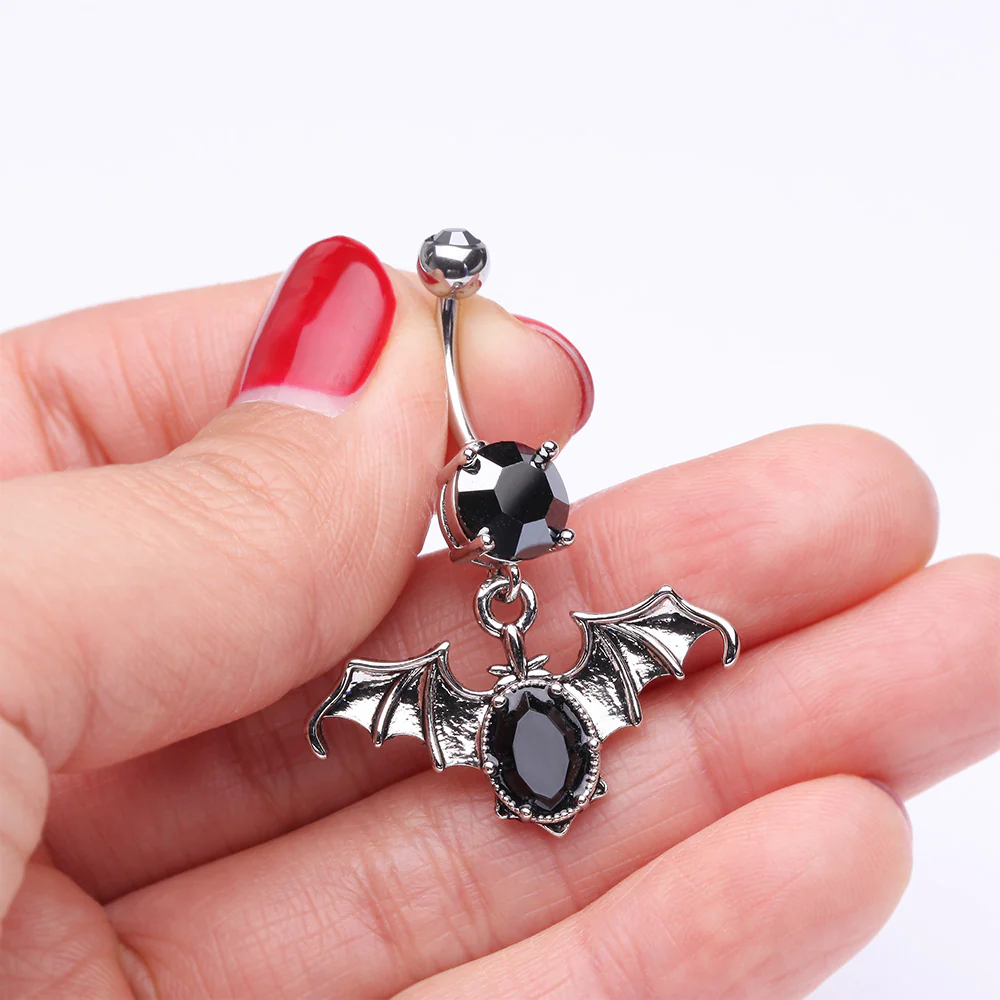 Bat Sparkle Belly Button Ring - Image 4